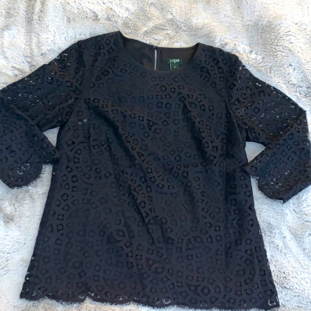 Jcrew black lace top